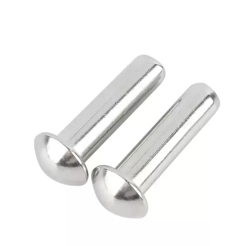 Rivets and Fasteners Rivets and Screws 304 Stainless Steel Solid Round Head Rivet Self-plugging Rivet Semi-round Head Hammer Type M2.5 M3 M4 M5 M6 M8