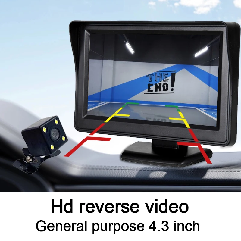 4.3-Inch Desktop Car LCD Display with HD Reversing Image Can Be Real-time Monitoring inside Or behind the Car