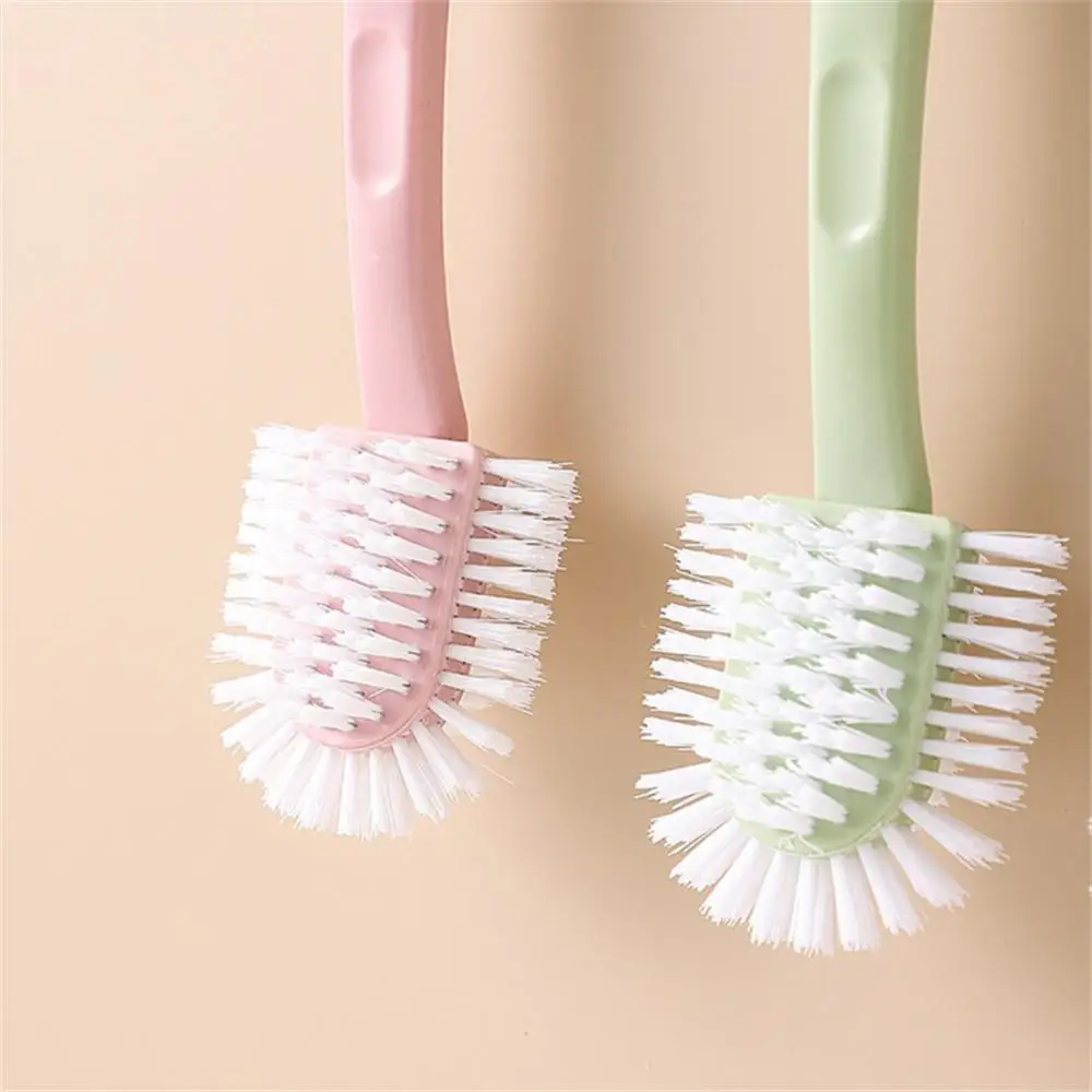 Shoe Cleaner Shoe Brush Shoe Cleaning Kit 1PC 3 Side Cleaning Shoe Brush Plastic S Shape Shoe Cleaner Long Handle Soft Brush Household Cleaning Tools & Accessories