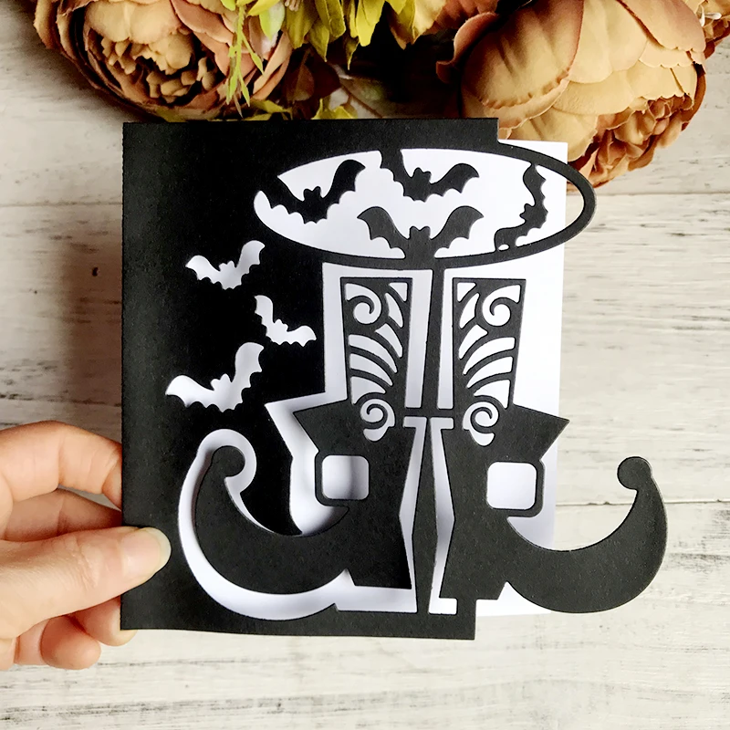 

TP Halloween Witch Border Metal Cutting Dies Stencils for DIY Scrapbooking photo Embossing DIY Paper Card new 2022
