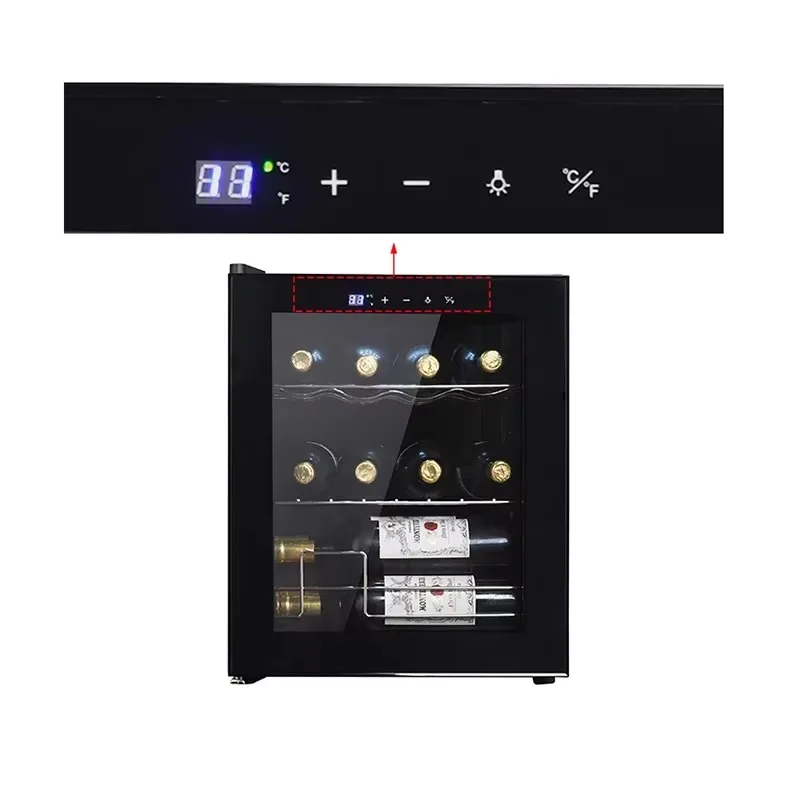 Mini Electric 48-Liter Wine Fridge Cooler Small Size Wine & Beverage Cellar Bar Cabinet