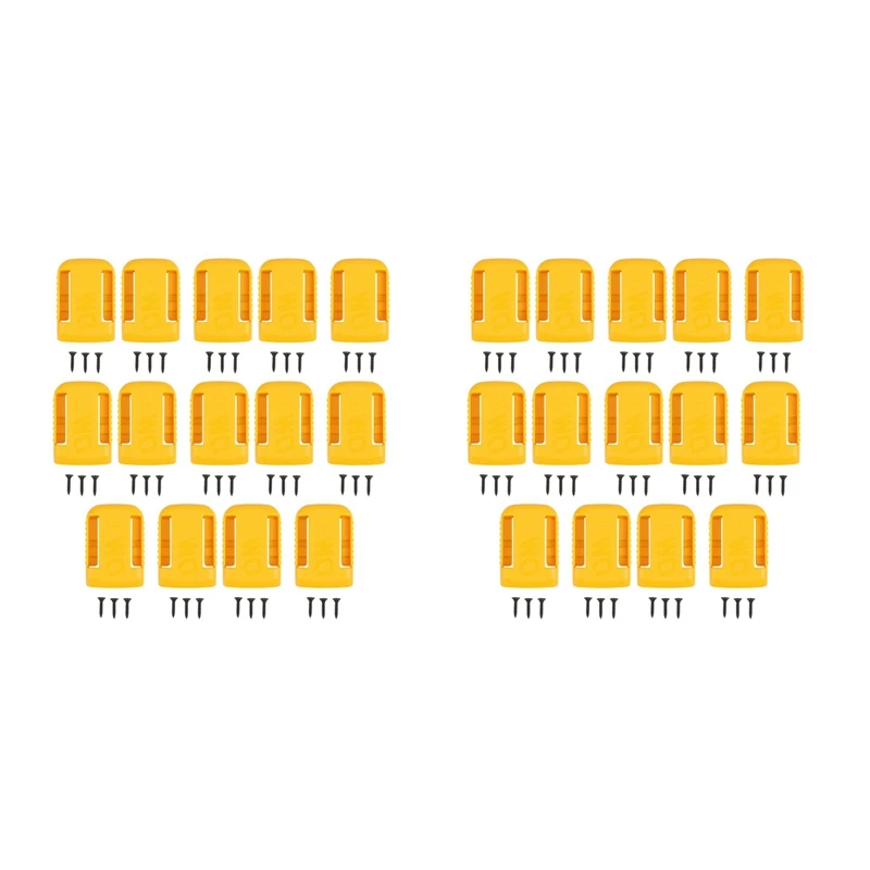 

28-Packs Battery Holders For Dewalt 20V Mount Dock Fit For 20V 60V MAX Yellow (No Battery)