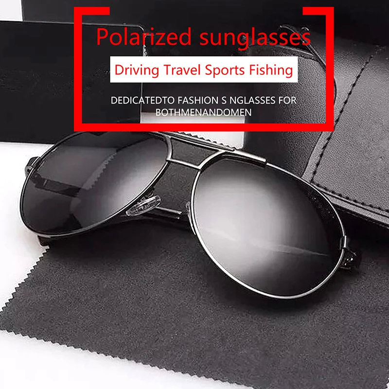 Gafas de sol polarizadas para hombre, lentes de sol, resistentes a los rayos Uv, montura grande, gafas de conducción para mujer, nuevas