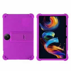 Durable Multi - Angle Silicone Kickstand Case - Shockproof & Kid - Safe Cover for TCL Nxtpaper 11 Plus (Purple)