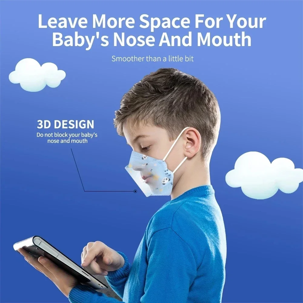 KN95 Kid Mask Aged 4-13 4 Layers Cartoons for Boys Girls Children