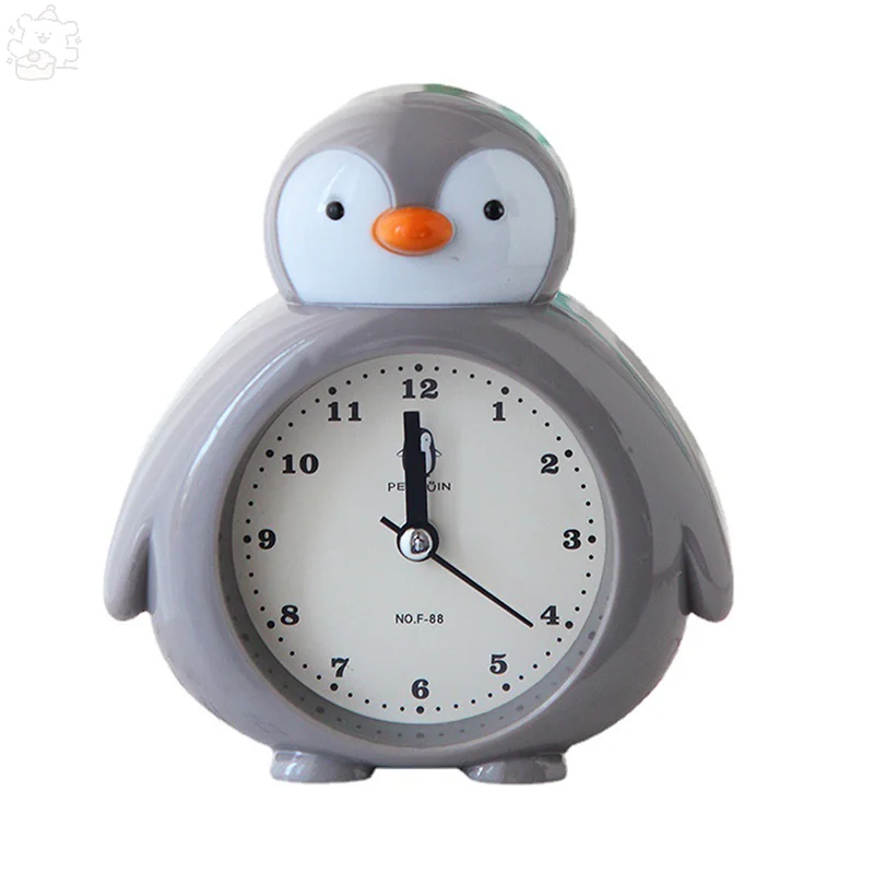Little Penguin Student Cartoon Alarm Clock Children's Bedroom Lazy Little Alarm Clock 2