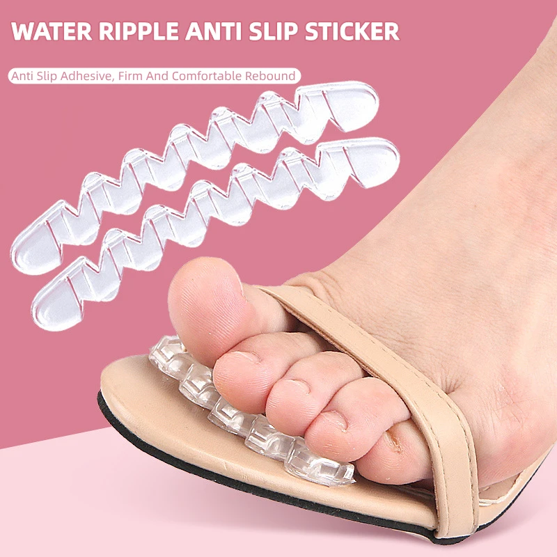 2pieces1pairForefootGelPadsCushionSiliconeNonSlipInsolesSandalsStickerHighHeel