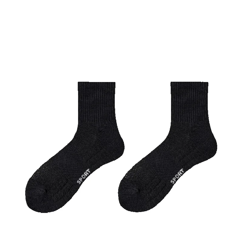2025e Sports Basketball Men Mid Short Tube Long High Low Cut Towel Bottom Thickened Breathable Shock Absorption Running Socks_voghion.com