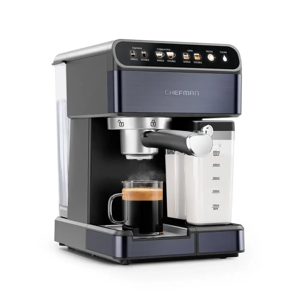 Home Espresso Machine w/ Milk Frother 20 Bar Pump Touchscreen Café Quality Stainless Steel RJ54-I-SV-BLK 2