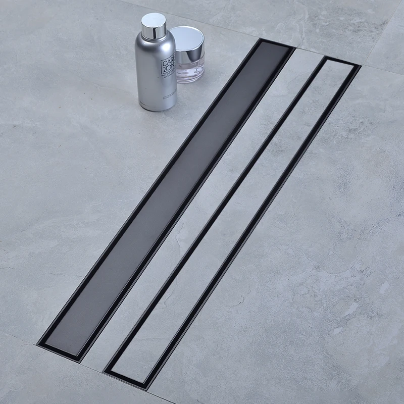 

Серый Слив для пола и душевой кабины, дезодорант с большим объемом, прямоугольный длинный Слив для дренажа, невидимый