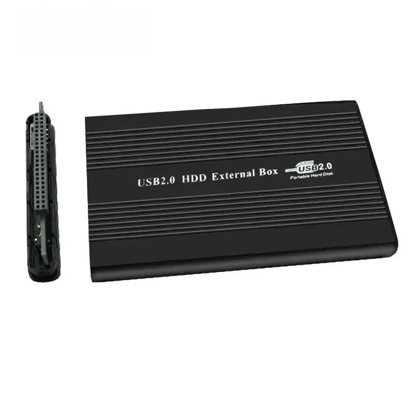 2.5인치 USB2.0 IDE 하드 드라이브 인클로저 휴대용 외장 HDD 케이스 LED 표시등 알루미늄 디스크 박스 (노트북 데스크탑 데이터 백업용)