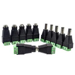 5 Pairs Green Terminal Push - Button DC Power Plugs - 100Pcs & Above (5pairs Male Female)
