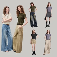 T-shirt Femme TOYOUTH Printemps 2026 Nouveau Top Polyvalent en Lyocell et Lin Coupe Ajustée Amincissante et Fraîche 5