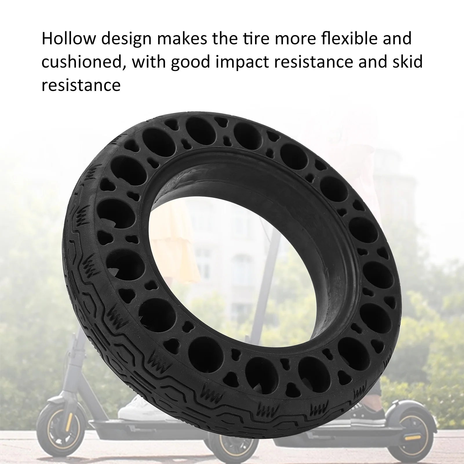 60/70‑6.5 Electric Scooter Tires Rubber Explosion Proof Solid Durable Tire for Ninebot Max G30 Rubber Electric Scooter Parts