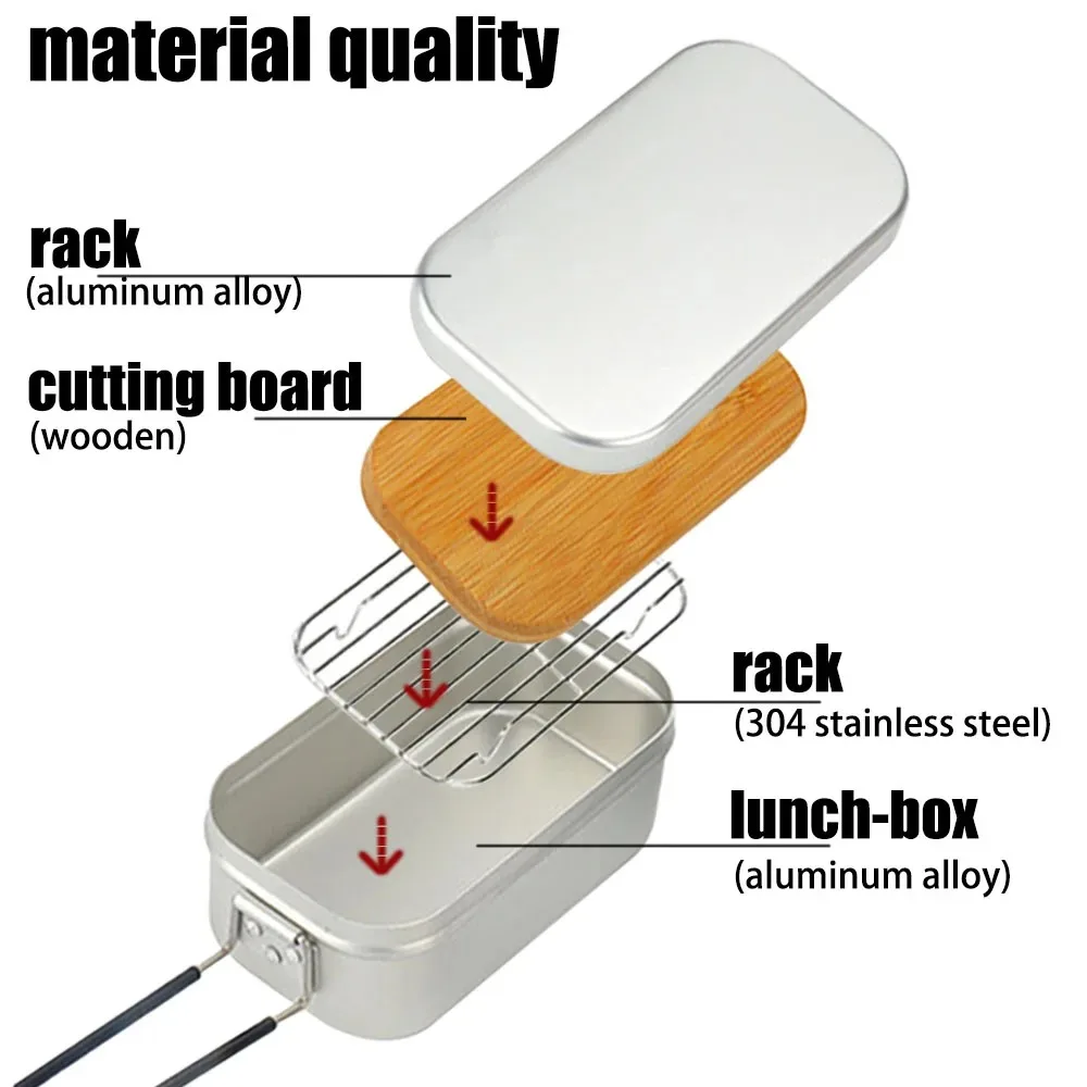 Ultralight Camping Cookware & Tableware Set – Portable Lunch Box & Cutlery Kit 2