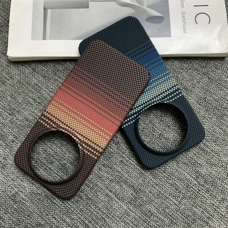 Luxury Carbon Fiber Texture Frameless Phone Case with Heat Dissipation Bumper Cover