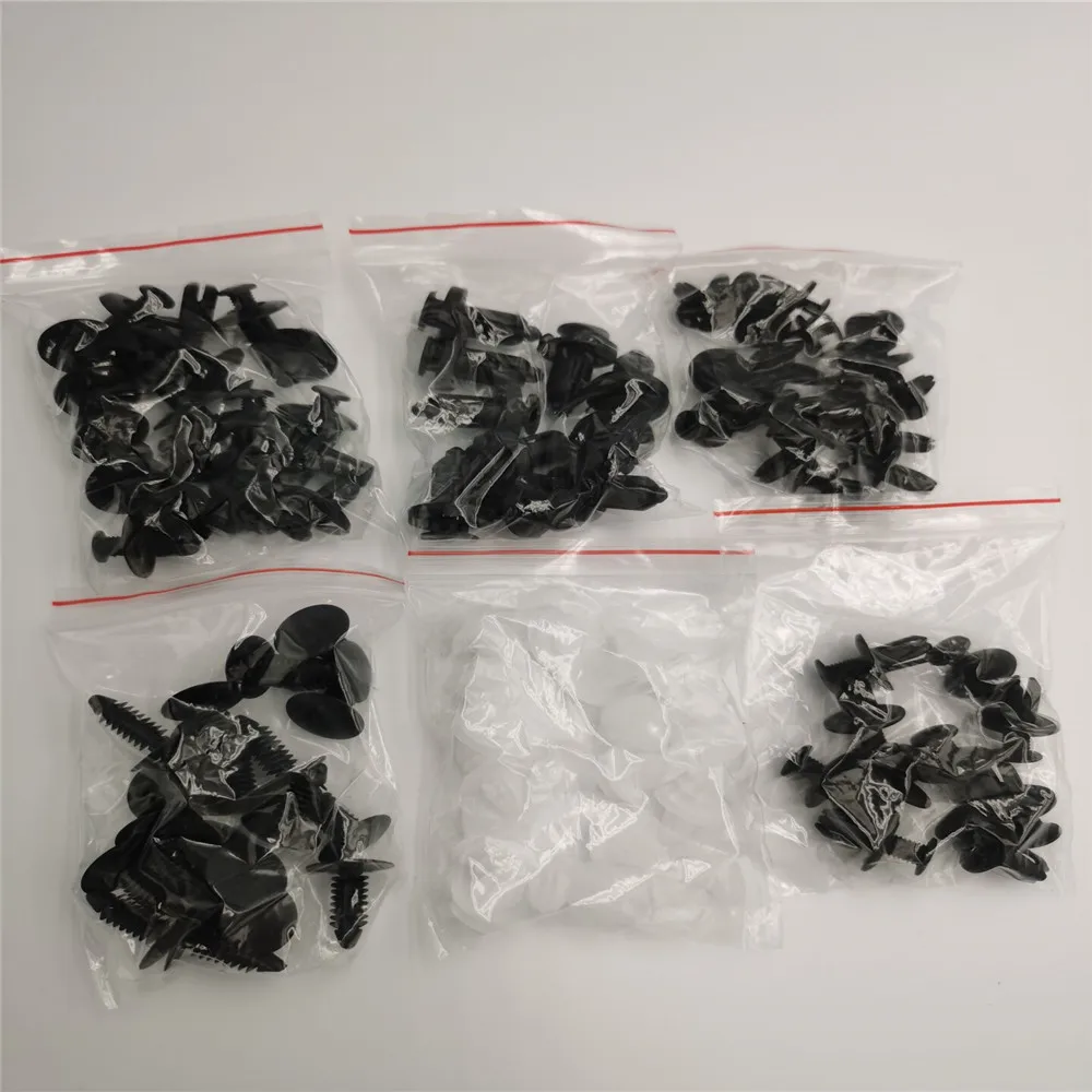 60pcs 자동 패스너 클립 혼합 Kia Sportage Rio Forte Sorento Soul K2 K3 K4 K5 K9 그랜드 카니발 프라임 론도