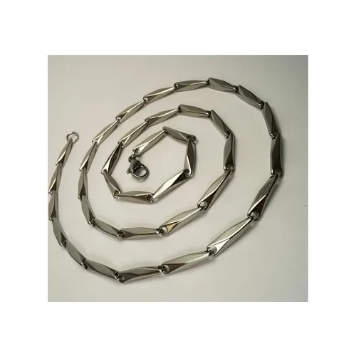 Ottoman Silver Steel Men 'S Necklace Chain Thin Polite Women Unisex Model Stylish Fashion Showy Gift