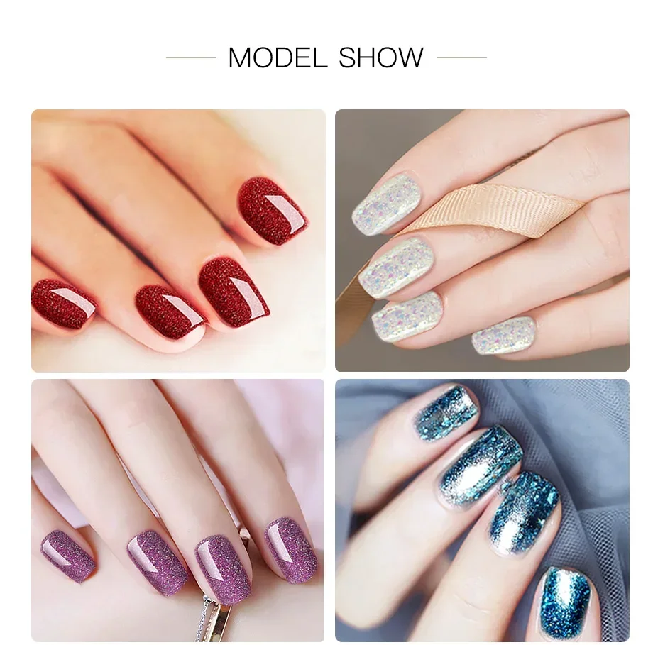 NAILWIND 네일 아트용 유리 구슬 고양이 눈 젤 광택제, 물에 담가 제거하는 젤, 네일 광택제, 다채로운 패션 매니큐어 DIY