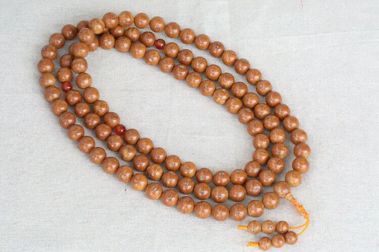 Tibetan Buddhism 108 Polishing Phoenix Eyes Bodhi Seeds Mala Necklace