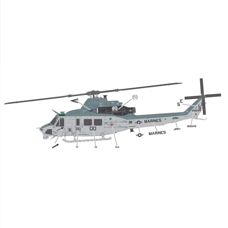 Academy Assembled Aircraft Model Kit 12138 Venom UH-1Y US Gunship