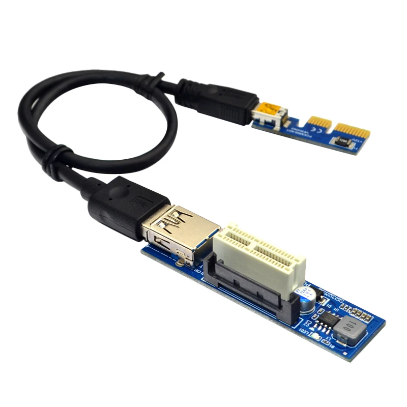 Лидер продаж, Удлинительный кабель PCI-E 1X, правый Мини-интерфейс PCI-E, кабель-удлинитель USB3.0, Кабель-адаптер Pcie, 60 см