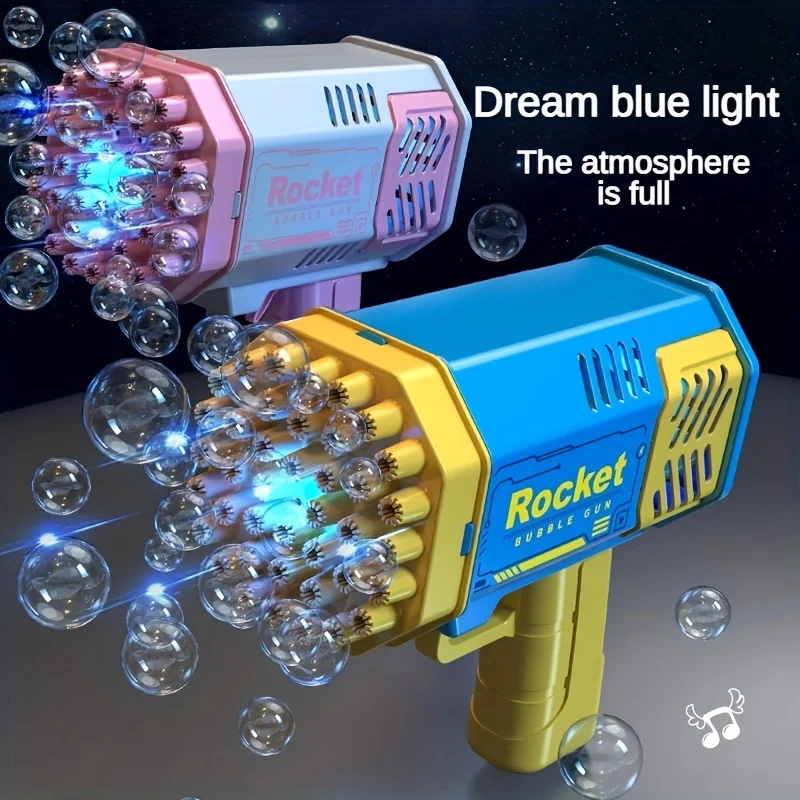 Bubble Machine 40 Hole Bubble Machine Fully Automatic Bubble Blowing Light Outdoor Machine without Battery without Water