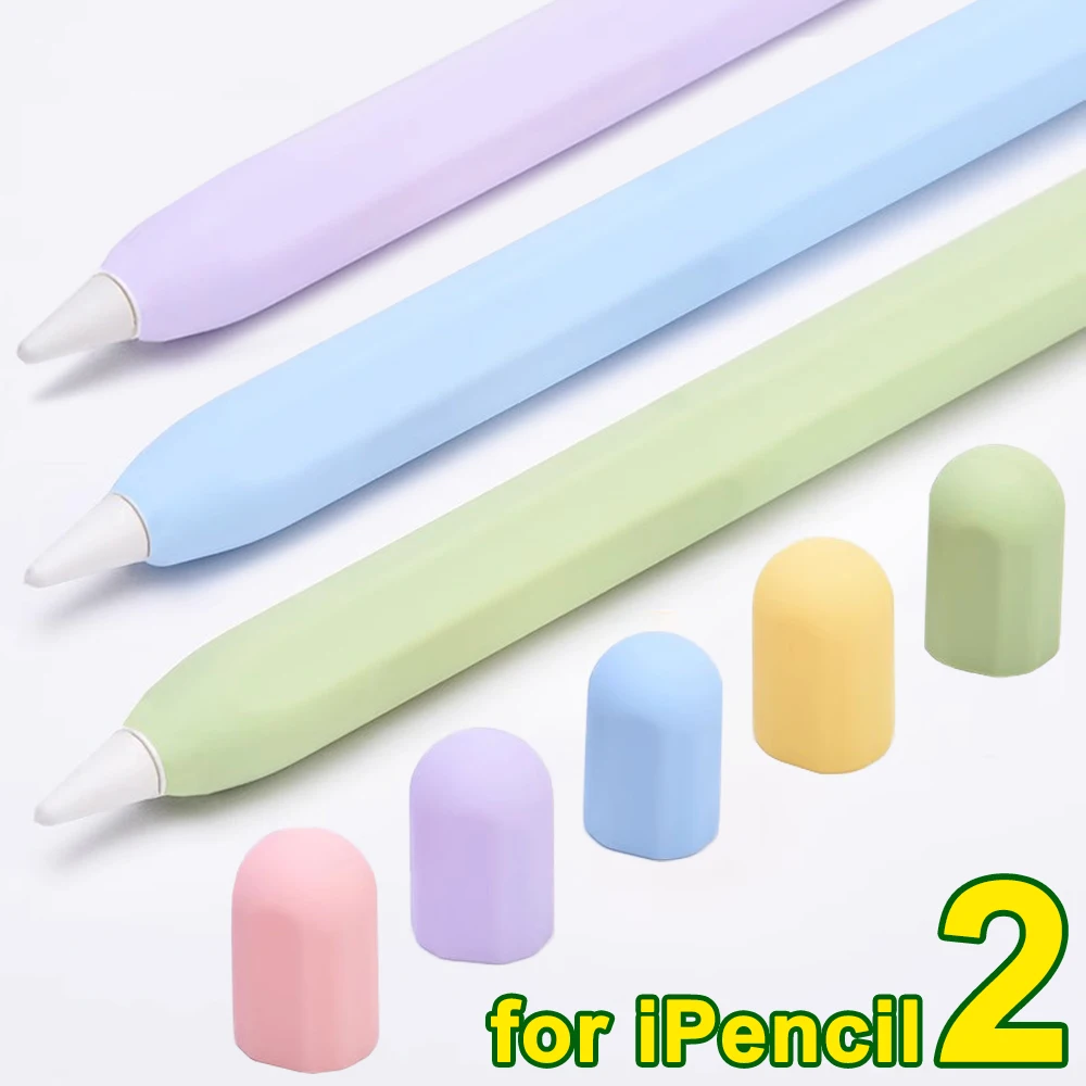 Protective Cover Case for Apple Pencil 2 with 2 Pen Nibs Anti-slip Silicone Protectors apple pencil nib apple pencil case apple pencil cover