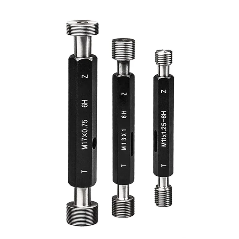 Thread Gauge Tool Metric Gauge Thread Plug Gauge 6H M1-M3 M4 M6 M8 M10-M42 GO/NO GO Precision external Screw Gage Fine Pitch Thread Test Tool