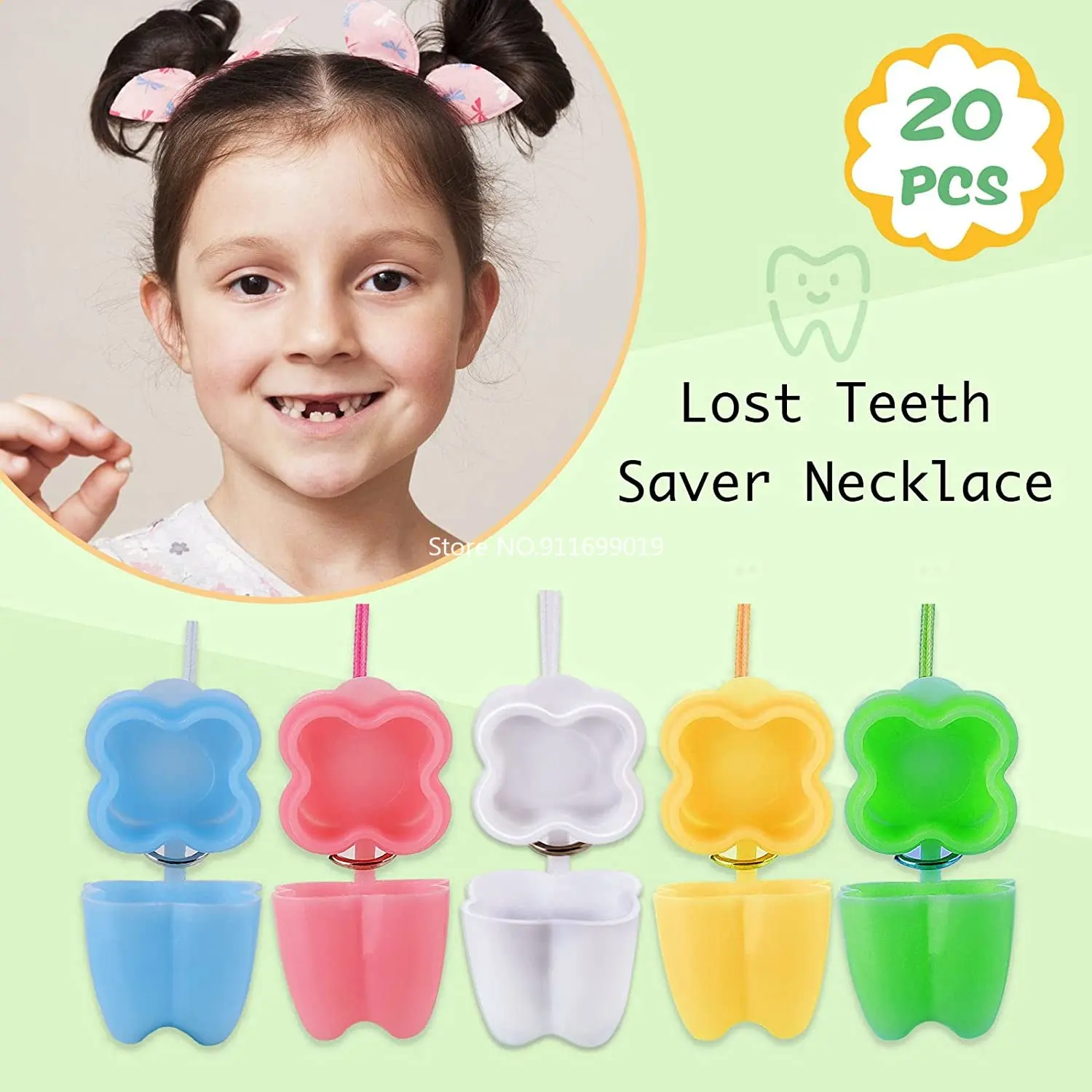 Teeth Saver Necklace Organizer Tooth Necklace for Lovely Baby Milk Tooth Fairy Storage Box Save Box tooth box 10/20/50/100pcs