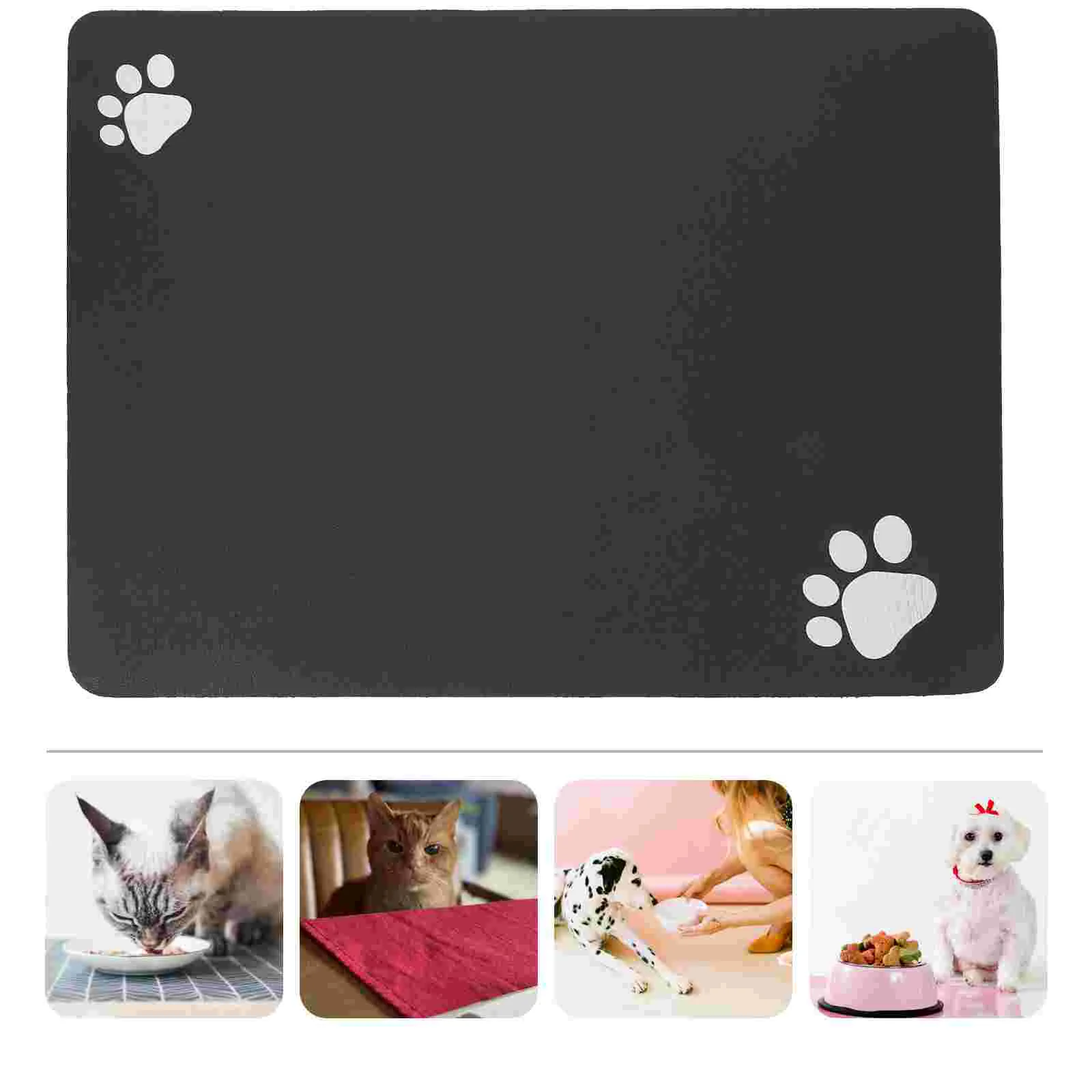 

Pet Feeding Mat Accessory Dog for Bowl Floor Insulated Reusable Food Puppy Placemat Supply Thick Water Pets