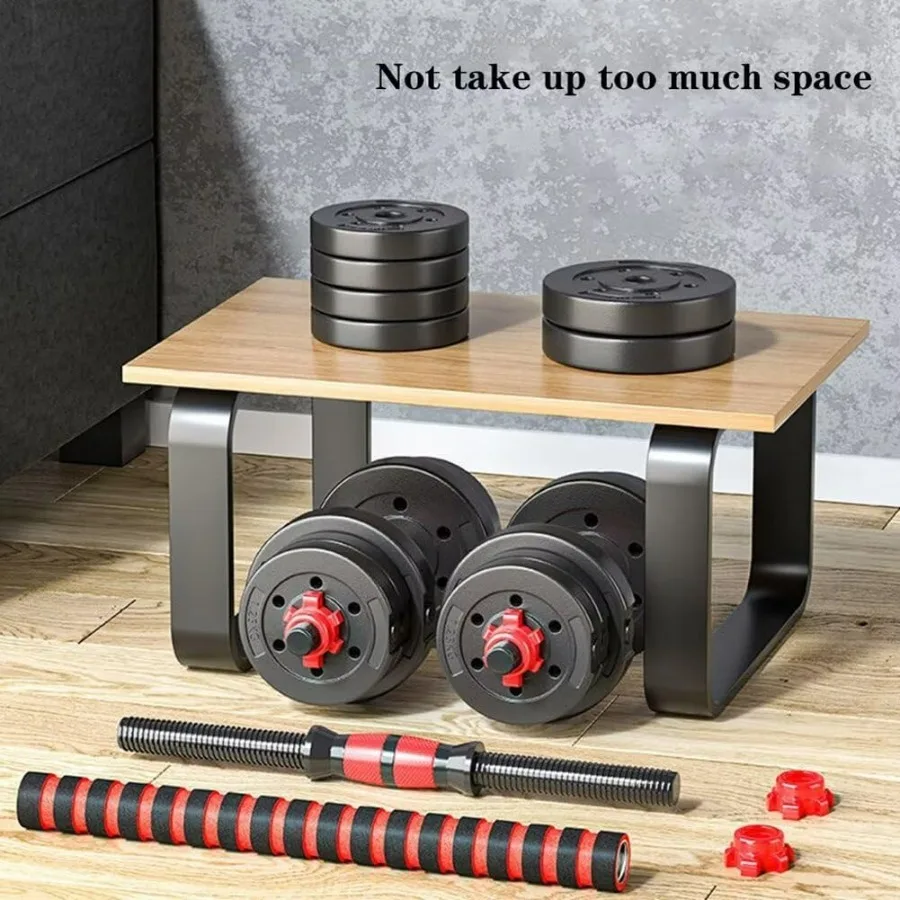 Adjustable-Dumbbells-Sets,Free Weights-Dumbbells Set of 2 Convertible To Barbell A Pair of Lightweight for Home Gym,Women and Me