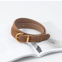 Ceinture en cuir suédé pour femme, design de luxe, décontracté, polyvalent, sangle de taille d'affaires, ceinture structurée Chimpin 3