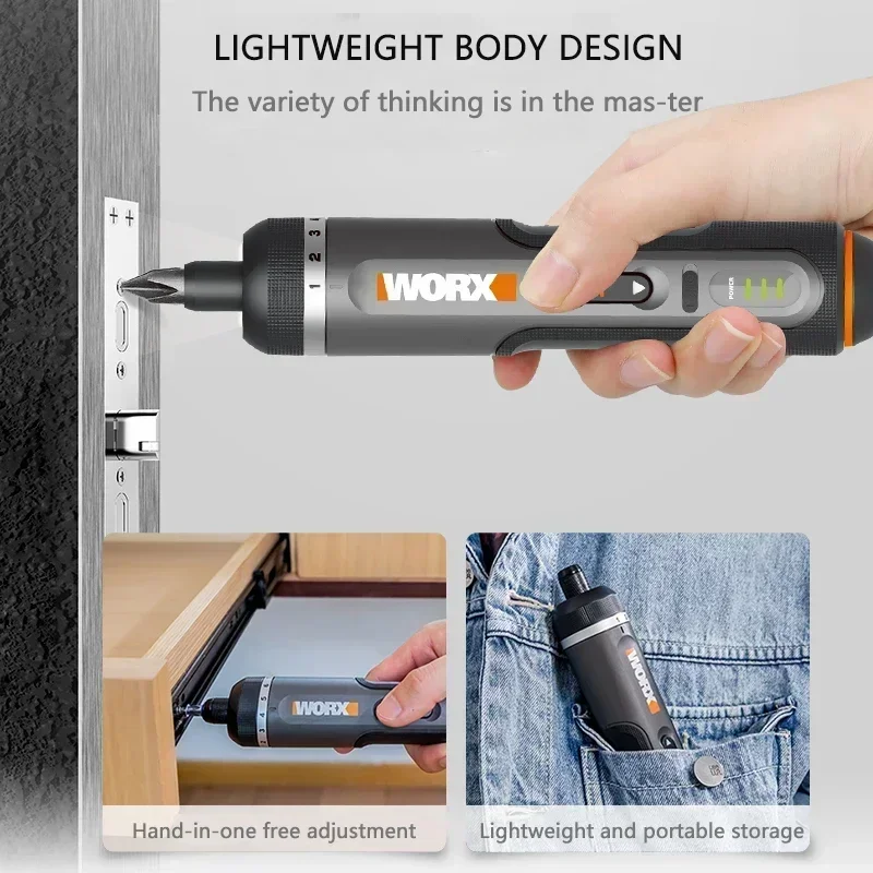 Worx 4V WX242 Mini Electrical Screwdriver Set Smart Cordless