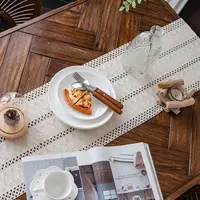 Classic Table Runner Simple Tablecloth Farmhouse Table Runner Burlap Table Cloth Rustic Table Cover for Dinning Table Decoration 4