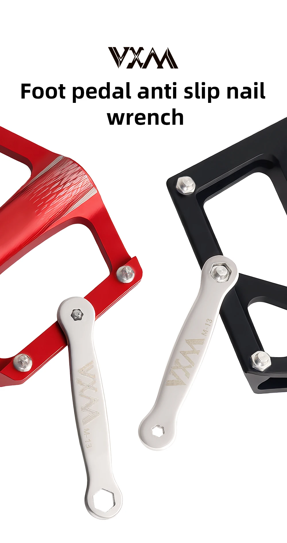 Description Picture 2 of itemVXM MTB Bicycle Pedal Anti-Slip Removal Wrench Tool Stainless Steel Universal Plum Blossom Hex Socket Disassembly Wrench