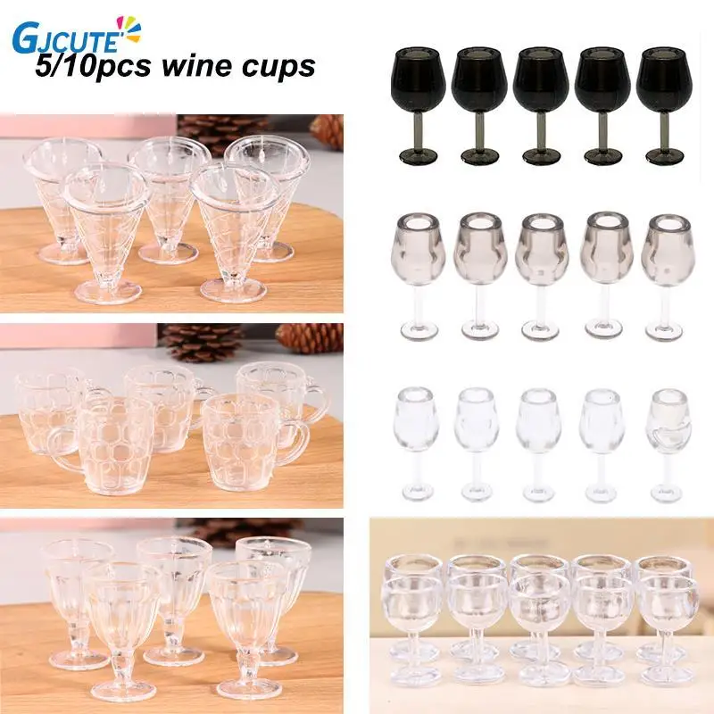 12pcs Doll Wine Glasses Miniature Wine Cup Red Wine Goblet Tiny House Accessories, Size: One Size