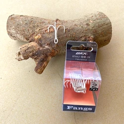 BKK Fangs Fishing Treble Hooks, Extra Strong, Size 3X - 8 (2 Packs)