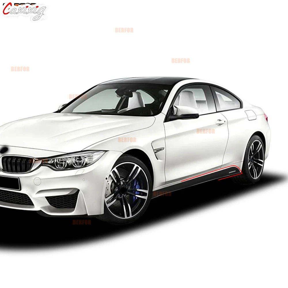 퍼포먼스 로고 스티커 사이드 스커트 비닐 튜닝 자동차 액세서리, BMW F30 F31 F32 F33 F22 F23 F15 F85 F10 E60 E61 G30 E90 M