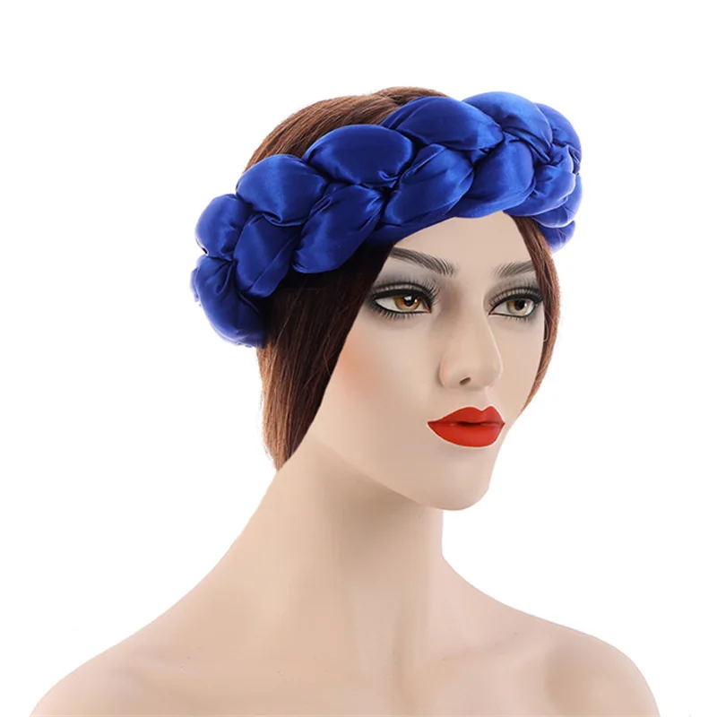African Head Wraps Fashion Candy Color Braids Twist Headbands For Women African Headwear Elastic Hair Bands Ladies Turban Female Bandage Headwrap