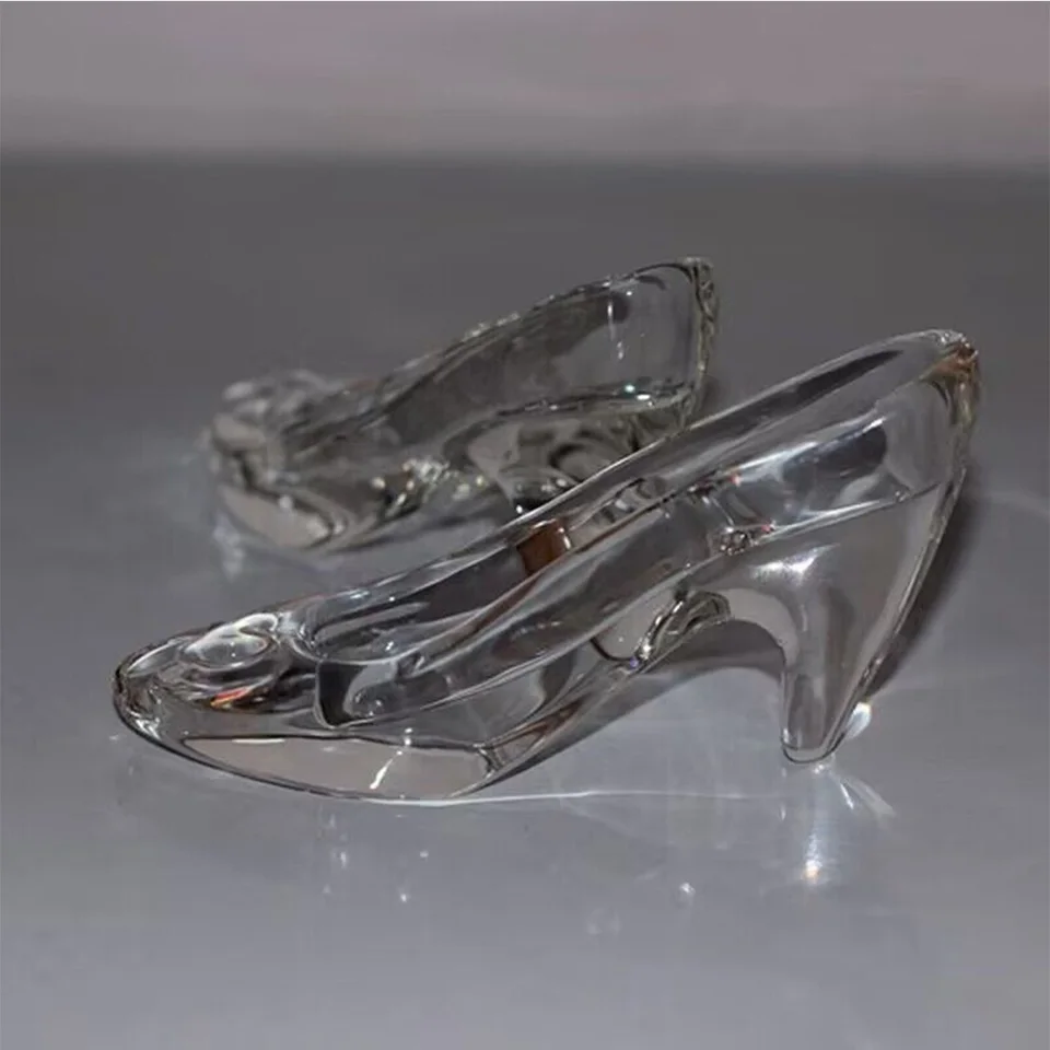 6 Adornos De Árbol De Navidad | Zapatos De Tacón De Cristal Transparente | Mini Princesa Para Colgar | Decoración Fiesta Cumpleaños