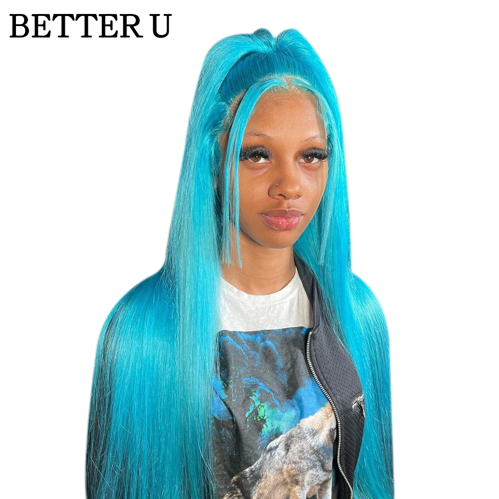 

Wear to Go Glueless Wigs Light Blue 13x4 13x6 HD Lace Front Brazilian Wigs on Sale Human Hair For Women 613 Colored Wig Better U