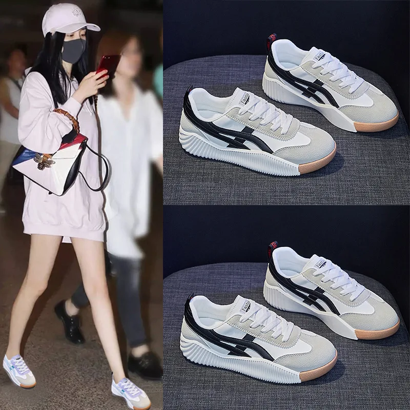 Little White Shoes Women's 2024 Spring and Autumn Season New Versatile Shoes, Heightened Cake Shoes, Casual Shoes