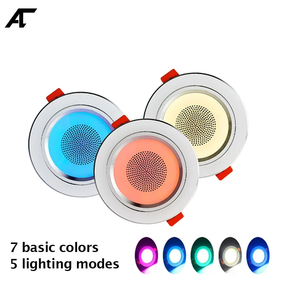 Modern Smart Music Lamp Ceiling Speakers with Adjused LED Ceiling RGB Lights APP bluetooth Light Bedroom Lamp Smart Ceiling Lamp