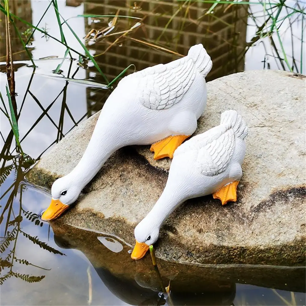 Duck Figurine Statue Decorative Drinking Water Figurine resin ornaments garden statue garden decoration resin statue resin ornament animal ornaments