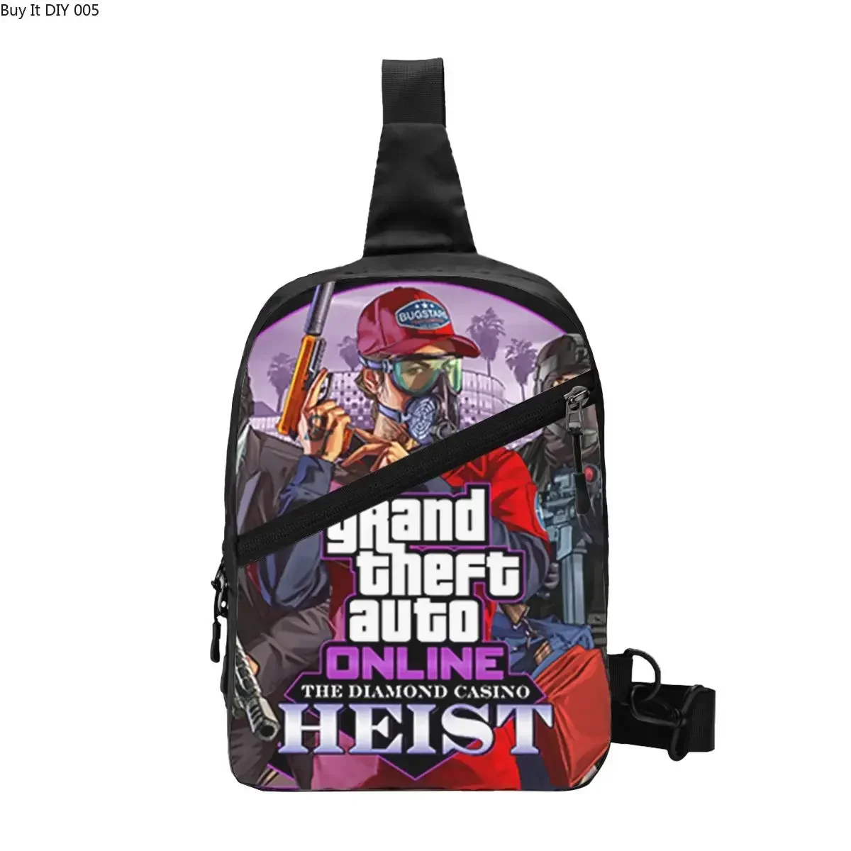 Gta Online The Casino Heist Sling Crossbody Chest Bag Men Fashion Grand Theft Auto Spalla Zaino Per Campeggio In Bicicletta