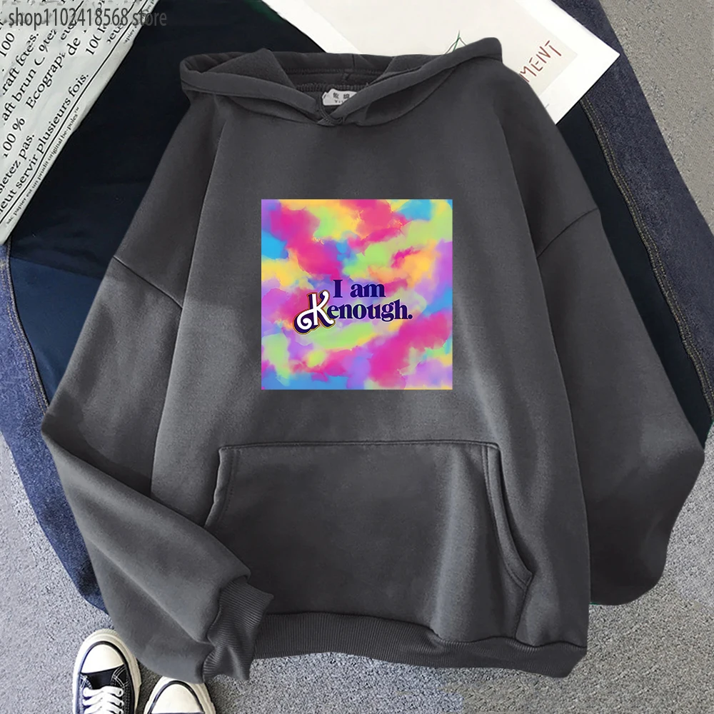 

Hot Pink Barbiee Hoodie I Am Kenough Sweatshirts for Women Men Barbenheimer Pullover Funny Movice Clothes Kpop Streetwear Fleece