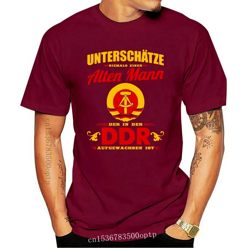 

New Men t shirt DDR Shirt Old man born in the GDR tshirts Women-tshirt