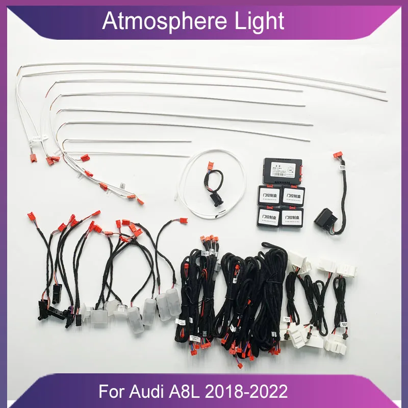 

For Audi A8 A8L 2018-2022 Car Dashboard Panel LED Atmosphere Lamp Luminous Strip Ambient Light Decorative