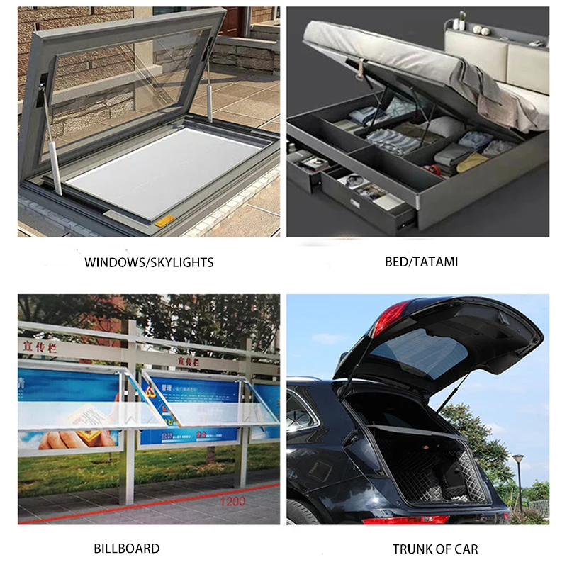 범용 가스 스트럿 아일릿 엔딩 리프트 지지대 저장 트럭 토노 커버 마린 해치 도구 박스, 500N, 113LB, 310-450mm, 1 개